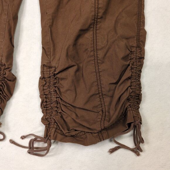 Vintage Y2K Fashion Bug Cargo Pants Womens 16 Brown Cinch Ankle Retro Grunge - Picture 7 of 15